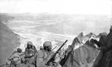 Distant Fronts, In Hejaz; Operations of the Arabian army: an observation post..., 1917. Creator: Unknown