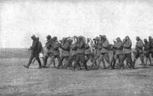 Distant Fronts, In Hejaz; Musicians of the Arabian army rally for King Hussein..., 1917. Creator: Unknown