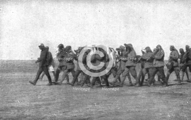 Distant Fronts, In Hejaz; Musicians of the Arabian army rally for King Hussein..., 1917. Creator: Unknown.