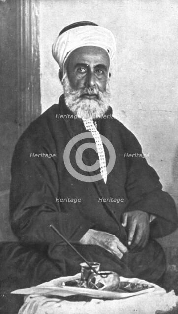 Distant Fronts, In Hejaz; Sharif Hussein bin Ali, King of Hejaz, 1917. Creator: Unknown.