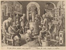 Distillation: pl.7, c. 1580/1590. Creator: Theodoor Galle