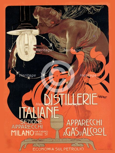 Distillerie Italiane , 1890s. Creator: Metlicovitz, Leopoldo (1868-1944).