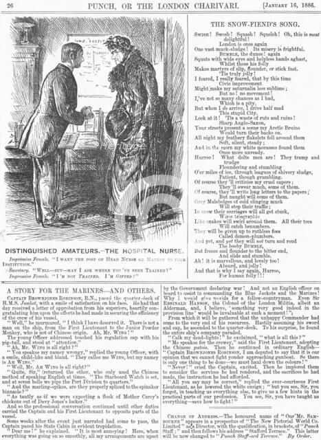 'Distinguished Amateurs - The Hospital Nurse', 1886. Artist: George du Maurier