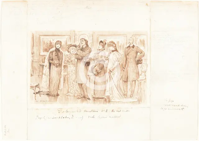 Distinguished Amateurs no. II: The Art Critic, 1880. Creator: George du Maurier.