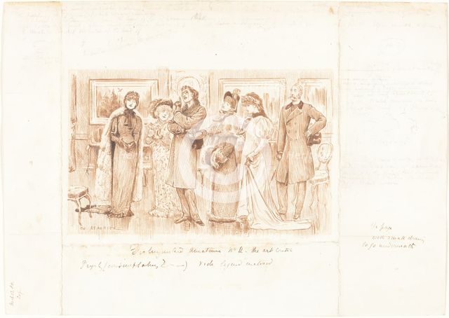 Distinguished Amateurs no. II: The Art Critic, 1880. Creator: George du Maurier.