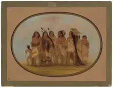 Distinguished Crow Indians, 1861/1869. Creator: George Catlin
