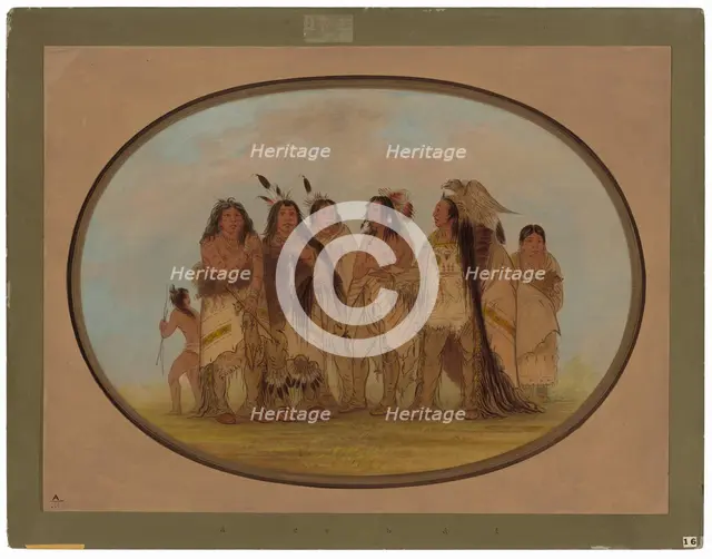 Distinguished Crow Indians, 1861/1869. Creator: George Catlin.