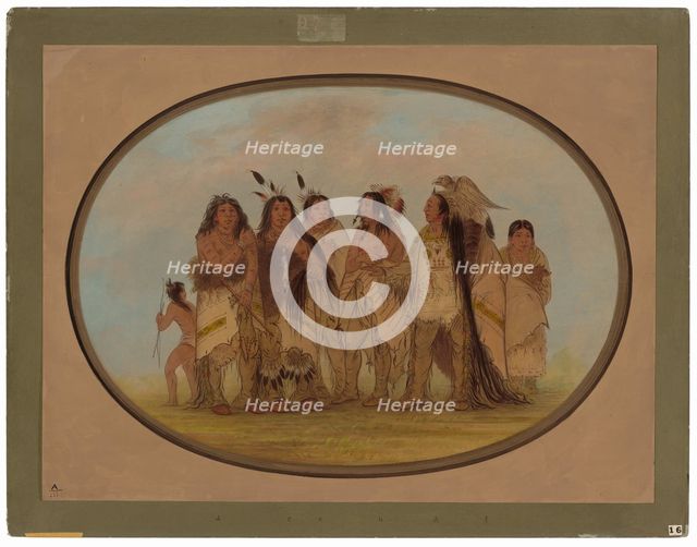 Distinguished Crow Indians, 1861/1869. Creator: George Catlin.