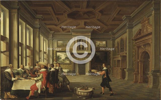 Distinguished Dinner Company in an Interior, 1631.