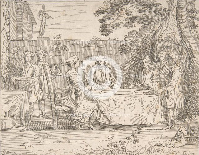 Distinguished Meal, ca.1725-1765. Creator: Caylus, Anne-Claude-Philippe de.