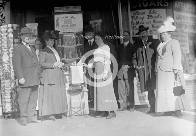 District of Columbia - Suffrage Voting For District, 1912. Creator: Harris & Ewing.