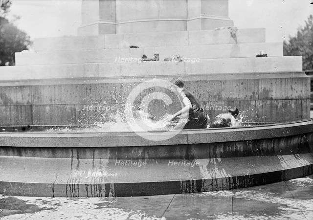 District of Columbia Parks - Children At Fountains And Pools, 1912. Creator: Harris & Ewing.