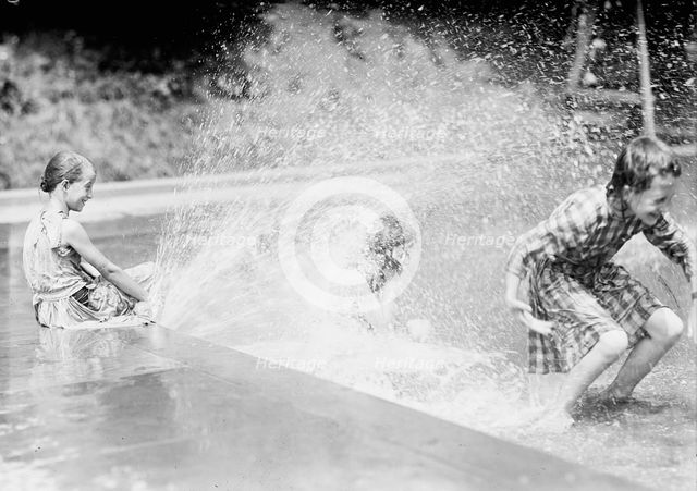 District of Columbia Parks - Children At Fountains And Pools, 1912. Creator: Harris & Ewing.