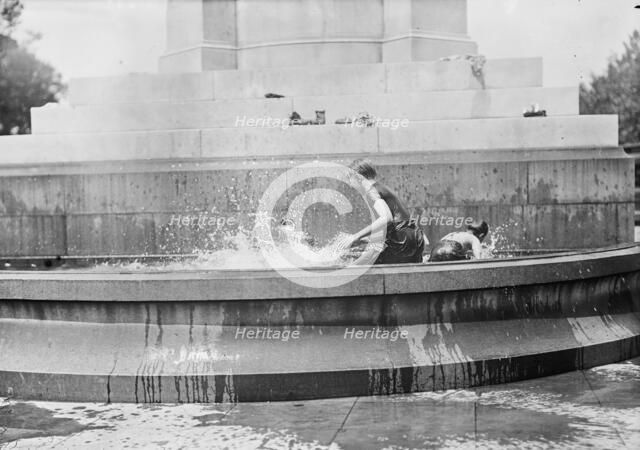 District of Columbia Parks - Children At Fountains And Pools, 1912. Creator: Harris & Ewing.