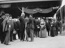 District of Columbia Public Schools - Secretary of War Dickinison Presenting Banner To..., 1911. Creator: Harris & Ewing