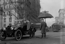 District of Columbia; Traffic. Stop And Go Signs, 1913. Creator: Harris & Ewing