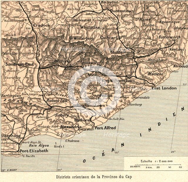 ''Districts orientaux de la Province du Cap; Afrique Australe', 1914. Creator: Unknown.