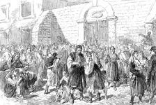 Distributing Charitable Funds to the Herzegovinian Refugees at Ragusa...1876. Creator: Unknown