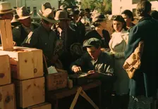 Distributing surplus commodities, St. Johns, Ariz., 1940. Creator: Russell Lee