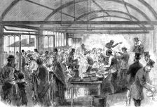 Distributing soup at the Strangers Home, Limehouse, 1868. Creator: Unknown