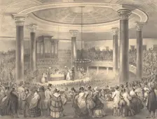 Distribution of the American Art Union Prizes, at the Tabernacle, Broadway, December 24, 1..., 1847. Creators: Francis D'Avignon, Sarony & Co