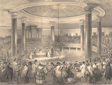 Distribution of the American Art Union Prizes, at the Tabernacle, Broadway, December 24, 1..., 1847. Creators: Francis D'Avignon, Sarony & Co
