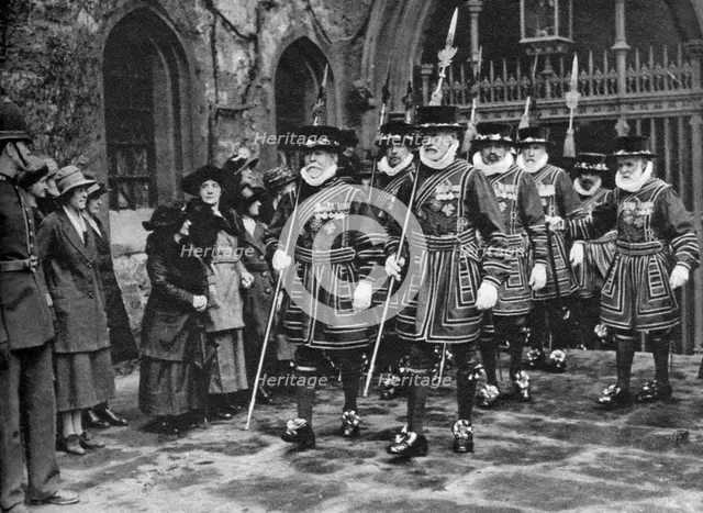 Distribution of the Maundy Money by Yeomen Warders, Tower of London, 1926-1927. Artist: Unknown