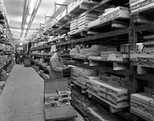 Distribution warehouse, Stanley Tools, Sheffield, South Yorkshire, 1967. Creator: Michael Walters
