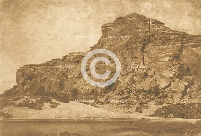 Djebel-Aboucir - Rive gauche de la Seconde Cataracte, March 25, 1850. Creator: Maxime du Camp.