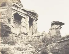 Djébel Selséleh (Silsilis), Steles Architecturales Taillées Dans les C..., 1851-52, printed 1853-54. Creator: Félix Teynard