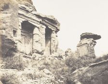 Djébel Selséleh (Silsilis), Steles Architecturales Taillées Dans les C..., 1851-52, printed 1853-54. Creator: Félix Teynard
