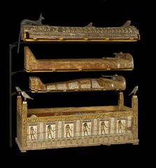 Djeddjehutefankh, complete mummy in inner coffin, Third Intermediate Period, (c1070 BC-715 BC)