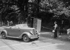 DJH Currie's Ford V8, winner of a silver award at the MCC Torquay Rally, July 1937. Artist: Bill Brunell