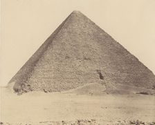 Djizeh (Nécropole de Memphis), Pyramide de Chéops (Grande Pyramide), 1851-52, printed 1853-54. Creator: Félix Teynard