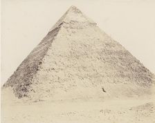 Djizeh (Nécropole de Memphis), Pyramide de Chéphren, 1851-52, printed 1853-54. Creator: Félix Teynard