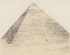 Djizeh (Nécropole de Memphis), Pyramide de Chéphren, 1851-52, printed 1853-54. Creator: Félix Teynard