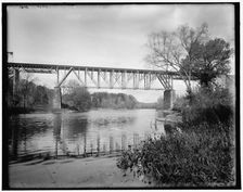 D.L. & W. bridge over the Passaic, Paterson, N.J., between 1890 and 1901. Creator: Unknown