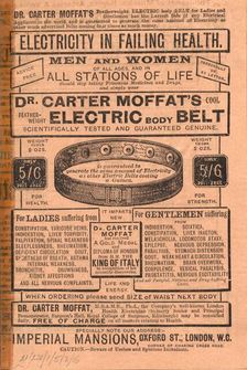 Dr Carter Moffat Electric Body Belt, 1910s