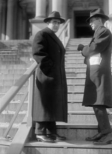Dr. Cary Travers Grayson, U.S.N. Left, with Press Corr., 1916. Creator: Harris & Ewing