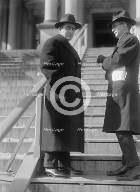 Dr. Cary Travers Grayson, U.S.N. Left, with Press Corr., 1916. Creator: Harris & Ewing.