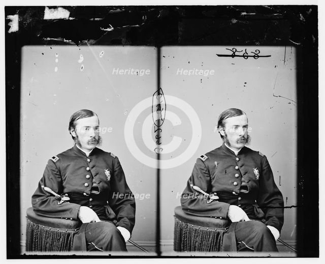 Dr. Charles A. Leale (in U.S. Army uniform) attended Lincoln at death, between 1860 and 1870. Creator: Unknown.