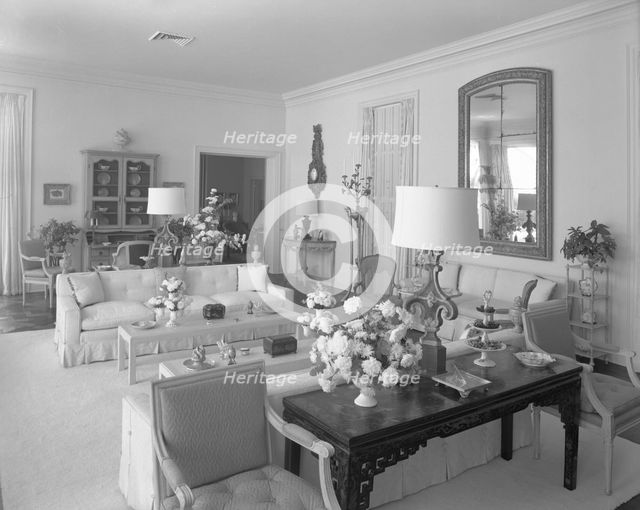 Dr. and Mrs. Leon Levy, residence at 1409 S. Ocean Blvd., Palm Beach, 1959. Creator: Gottscho-Schleisner, Inc.