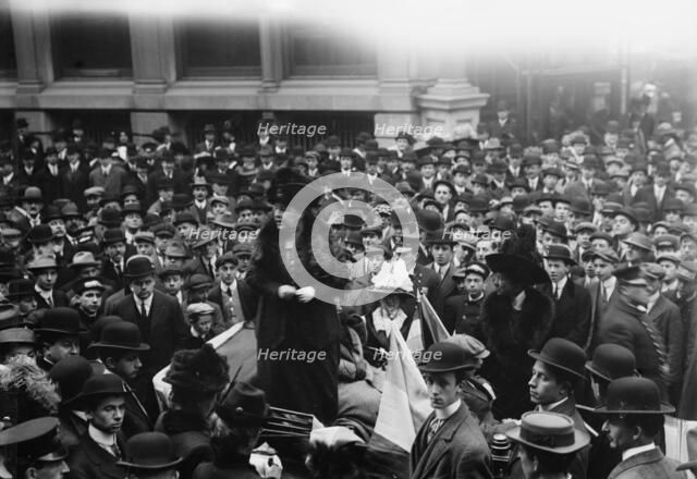 Dr. Anna Shaw in Wall Street, 1911. Creator: Bain News Service.