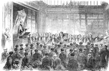 Dr. Alderson delivering the Harveian Oration, in the Theatre of the Royal College of Physicians, 185 Creator: Unknown