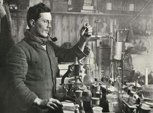 Dr. Atkinson in his Laboratory 15 September 1911, (1913). Artist: Herbert Ponting