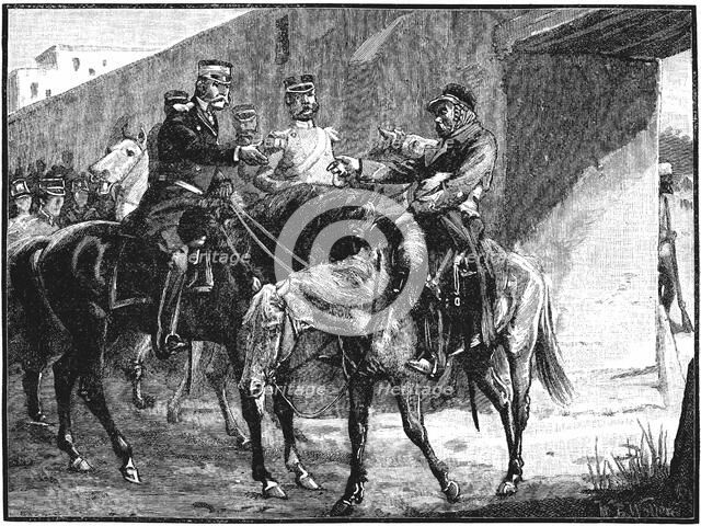 Dr Brydon arriving at Jelalabad with news of British deaths, First Anglo-Afghan War, 1842, (c1885). Artist: Unknown