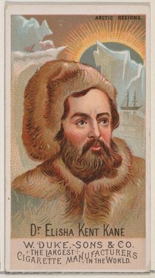 Dr. Elisha Kent Kane, from the series Great Americans (N76) for Duke brand cigarettes, 1888., 1888. Creator: Unknown