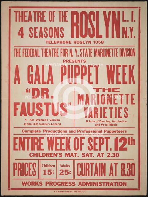 Dr. Faustus, Roslyn, NY, [1930s]. Creator: Unknown.