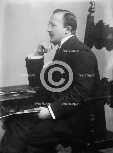 Dr. Franz Nagelschmidt seated at desk, 1910. Creator: Bain News Service.