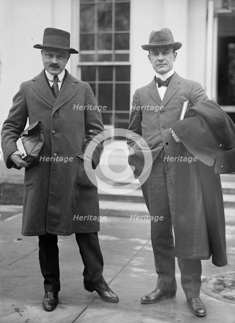 Dr. Frederick F. Friedman, L., with Dr. Hundt, His Secretary, 1913. Creator: Harris & Ewing.